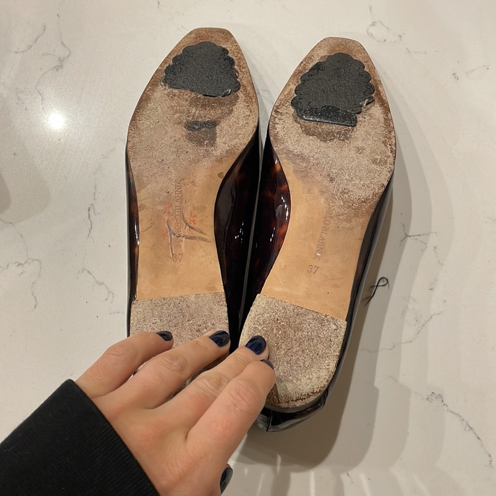 Manolo Blahnik | Tortoise Shell Flat | Size 7 / 37 - image 2